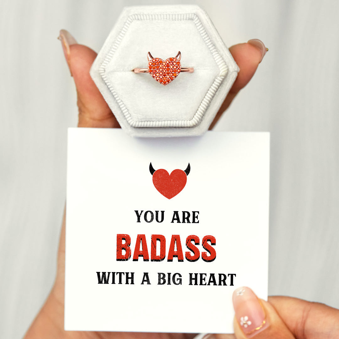 You're Badass With A Big Heart Devil Ring