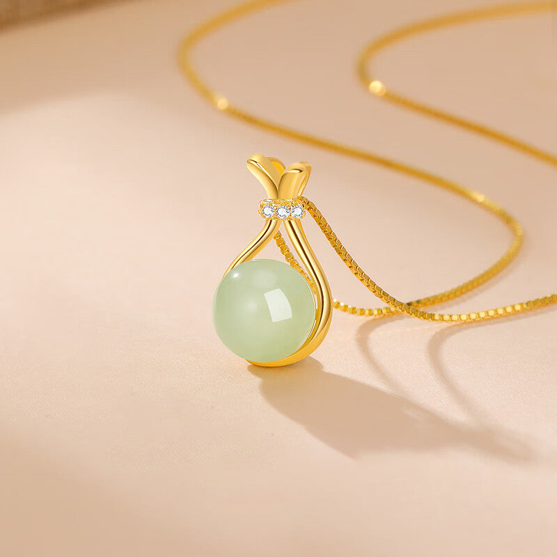 High-end Elegant Lucky Bag Clavicle Pendant Necklace