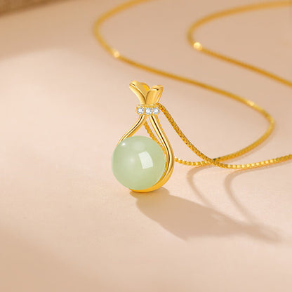 High-end Elegant Lucky Bag Clavicle Pendant Necklace