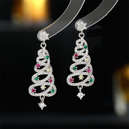 Shiny Christmas Tree Earrings - Silver🎄