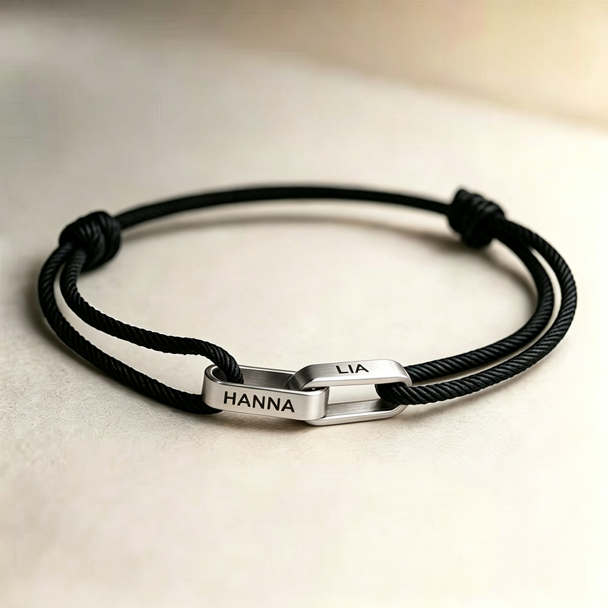 Mother&Son Connected By Heart Custom Name Bond Bracelet
