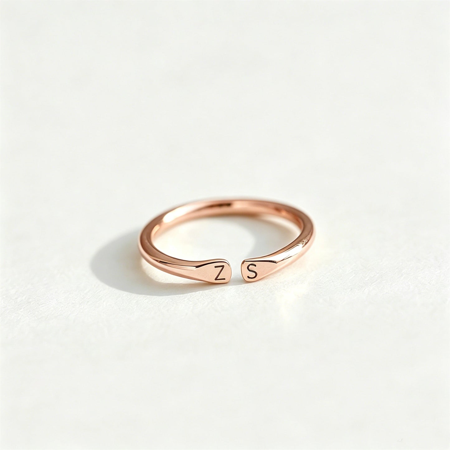 For Love- Custom Two Initial Ring