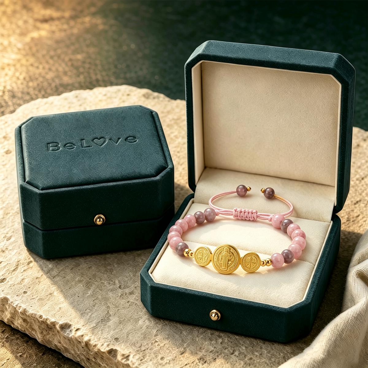 Strength & Faith Natural Stone Bracelet