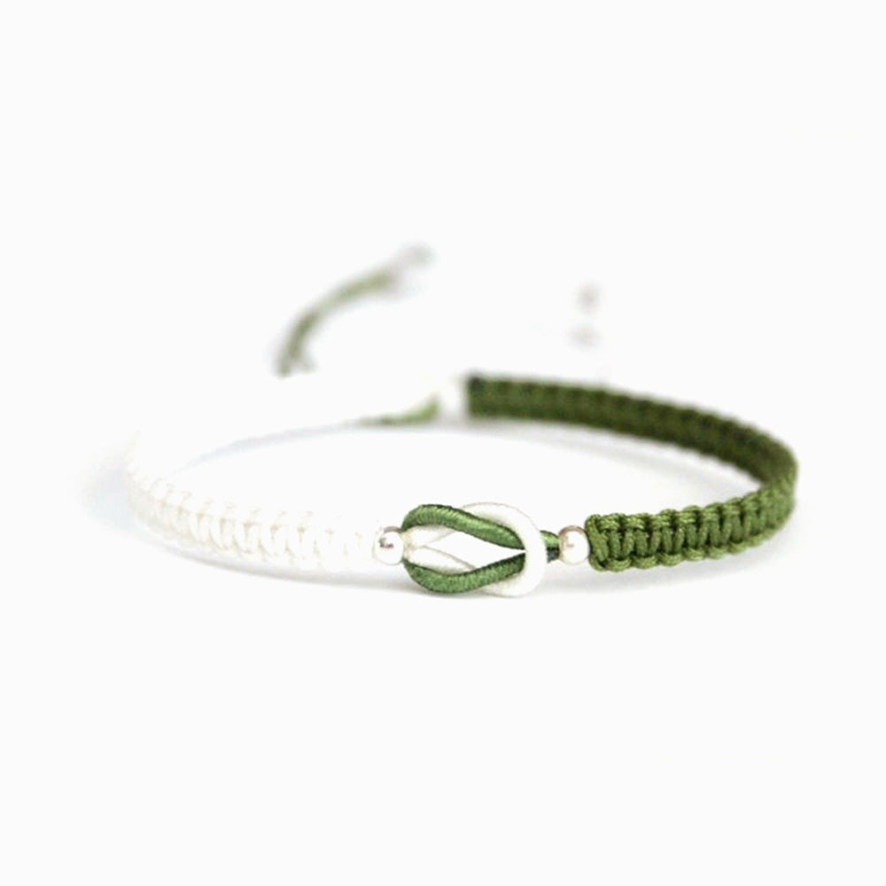 To My Granddaughter "Forever Linked Together" Handmade Braided Bracelet