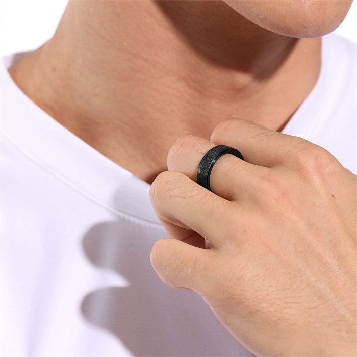 Frosted Stress Relief Spinner Ring