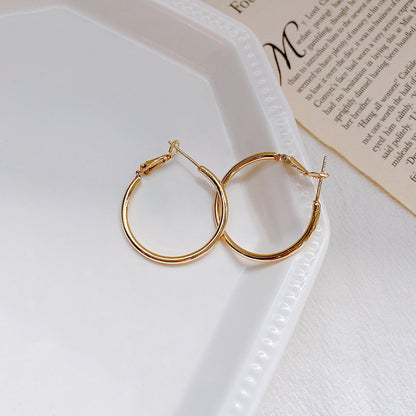 Plain Metal Hoop Earrings