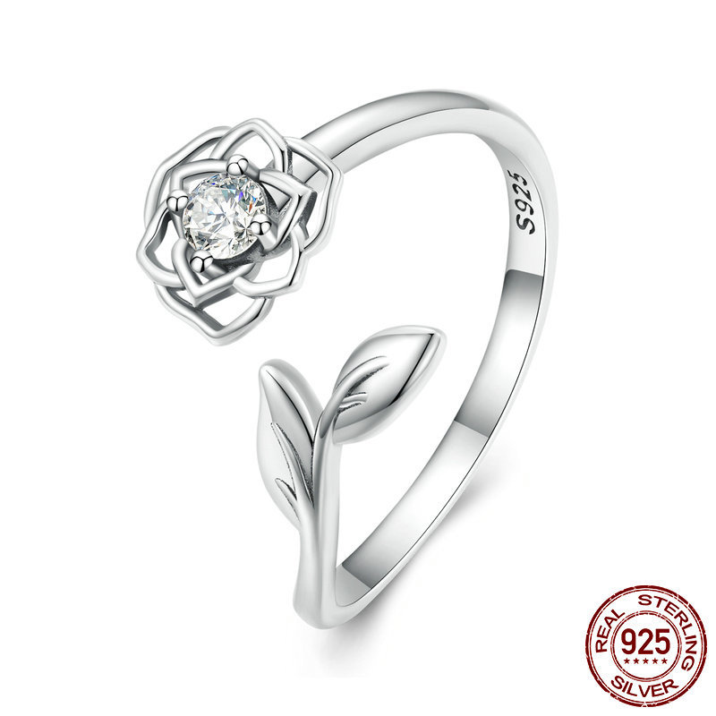 Cutout Flower Split Ring
