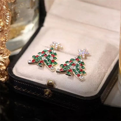 Sparkling Christmas Tree Earrings - Colorful🎄