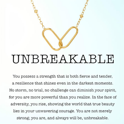 You Are Strong And Unbreakable Double Circle Necklace