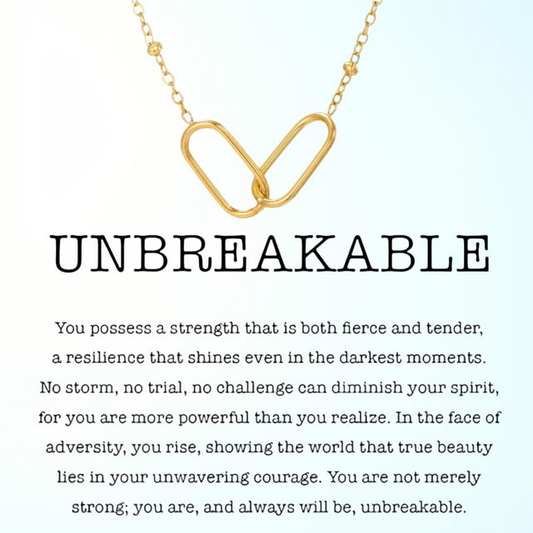 You Are Strong And Unbreakable Double Circle Necklace