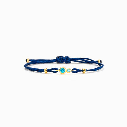Grandma&Granddaughter Special Link Two Birthstones Bezel Set Bracelet
