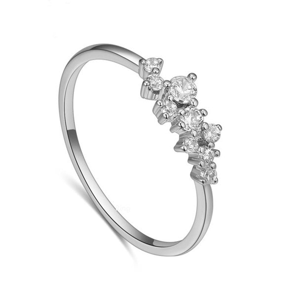 Floral Cluster Moissanite Ring
