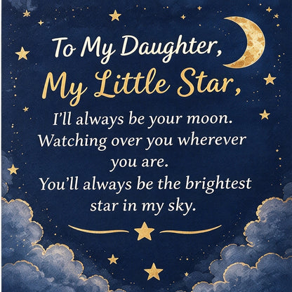 To My Daughter- I Will Always Be Your Moon Custom Name Necklace