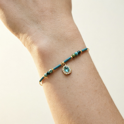 Mint Mambo — Minimalist Diamond Bead Chain