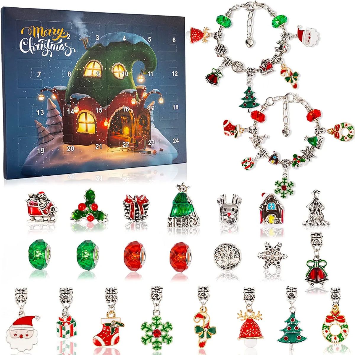 🎄DIY CHRISTMAS ADVENT CALENDAR BRACELETS SET