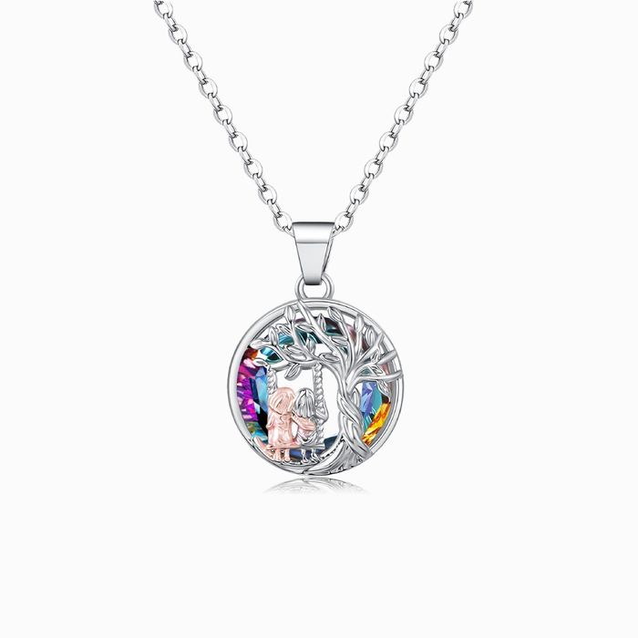 Tree of Life Sister on the Swing Necklace