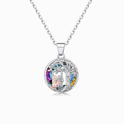 Tree of Life Sister on the Swing Necklace