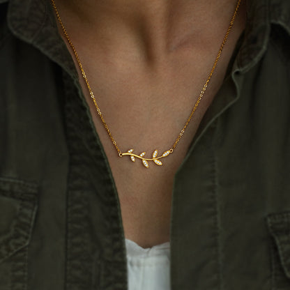 Be-Leaf in Yourself Like I Do Tree Leaf Necklace