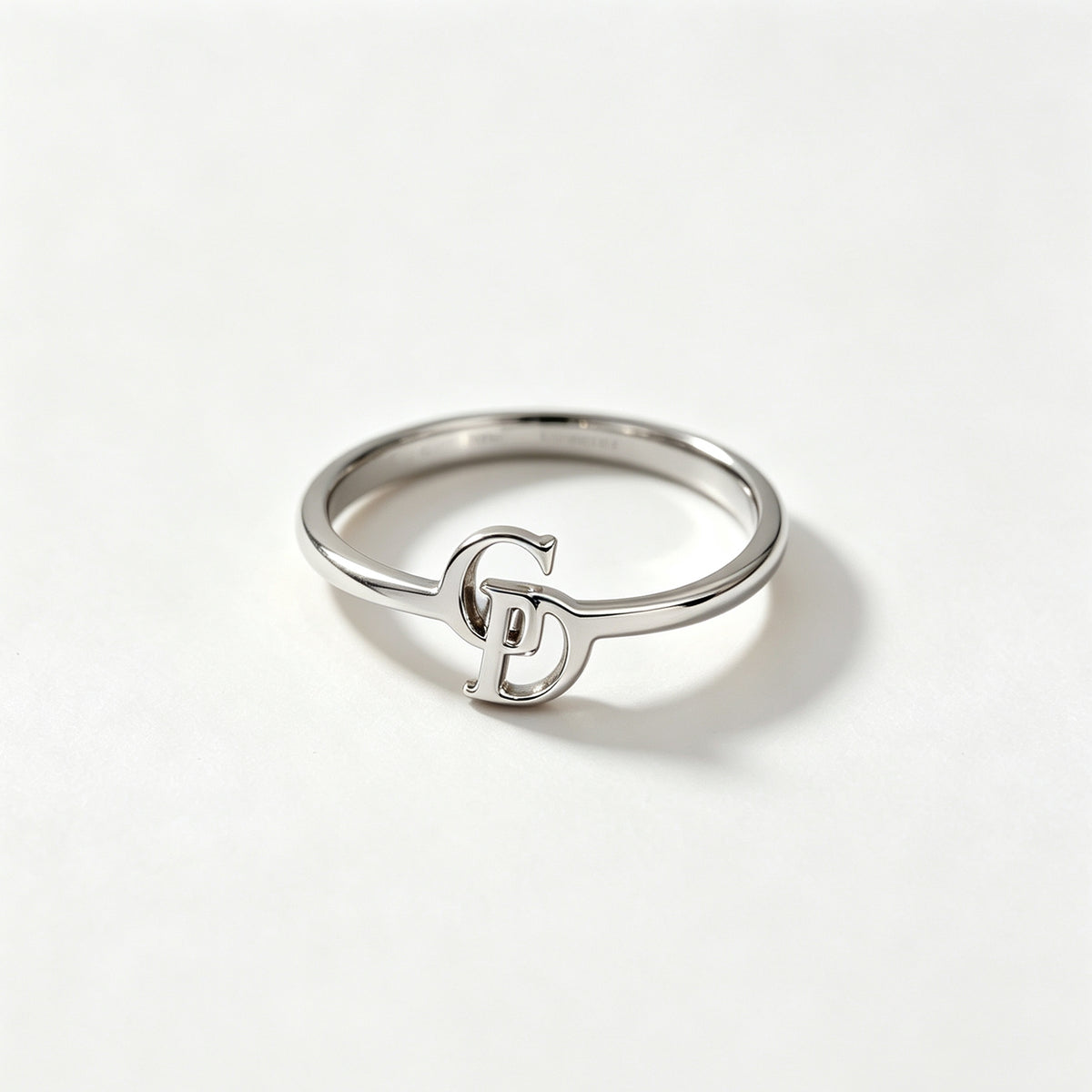 Mother And Daughter Custom Two Initial Interlocking Ring