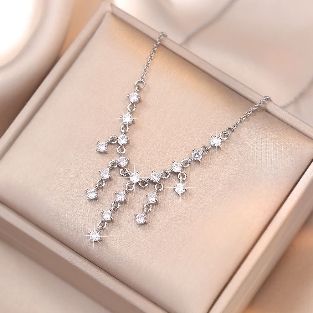 Tassel Zirconia Necklace