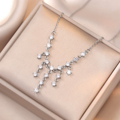 Tassel Zirconia Necklace