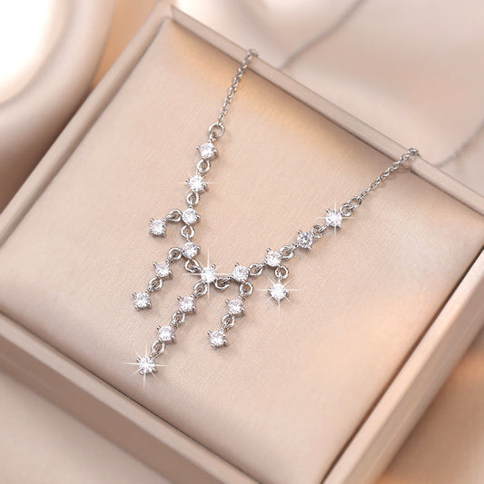 Tassel Zirconia Necklace
