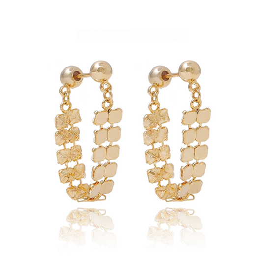 Chain Huggie Hoop Earrings