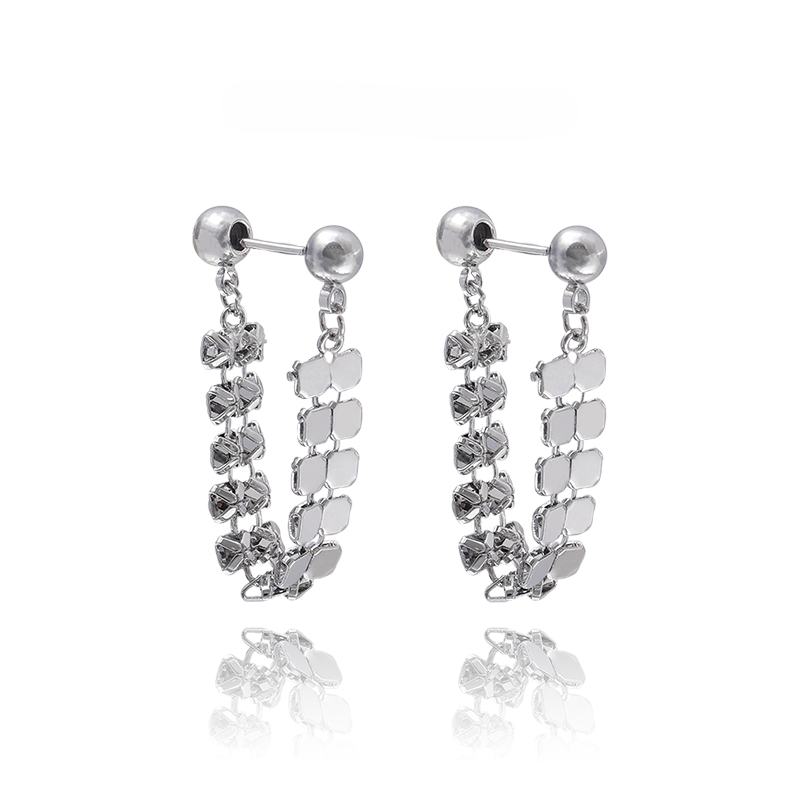 Chain Huggie Hoop Earrings