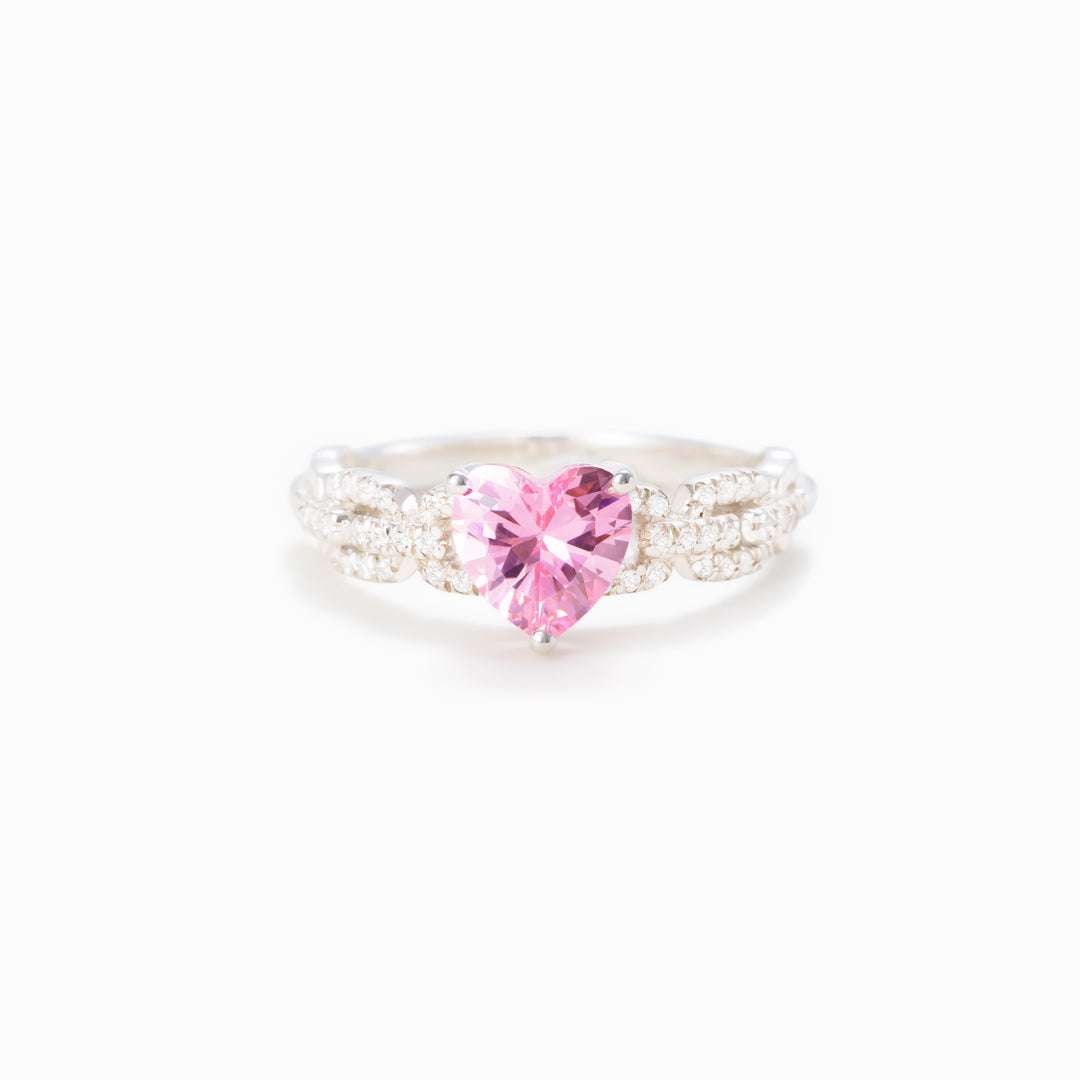 Love Keeps Us Together Bonded Heart Ring