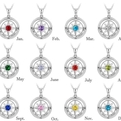 Compass of My Heart-Sterling Silver Necklace