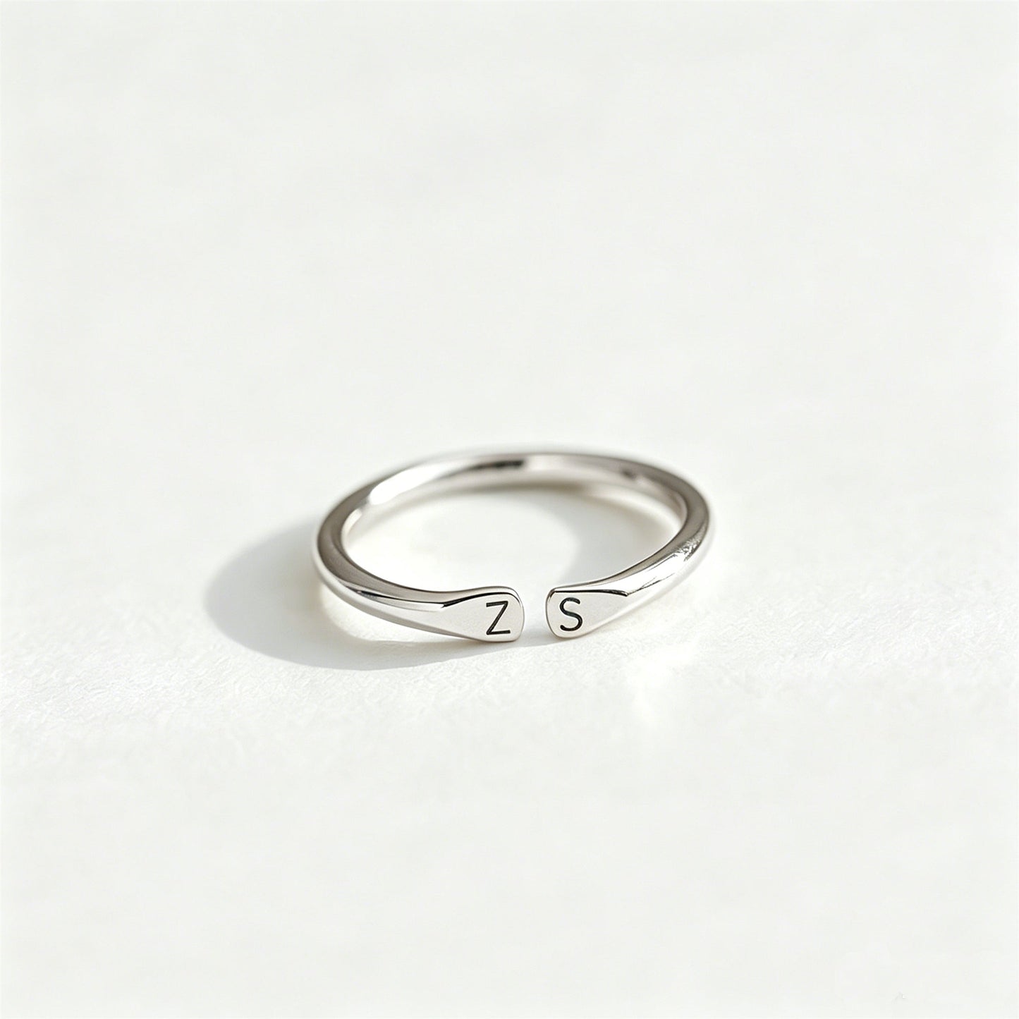 For Love- Custom Two Initial Ring