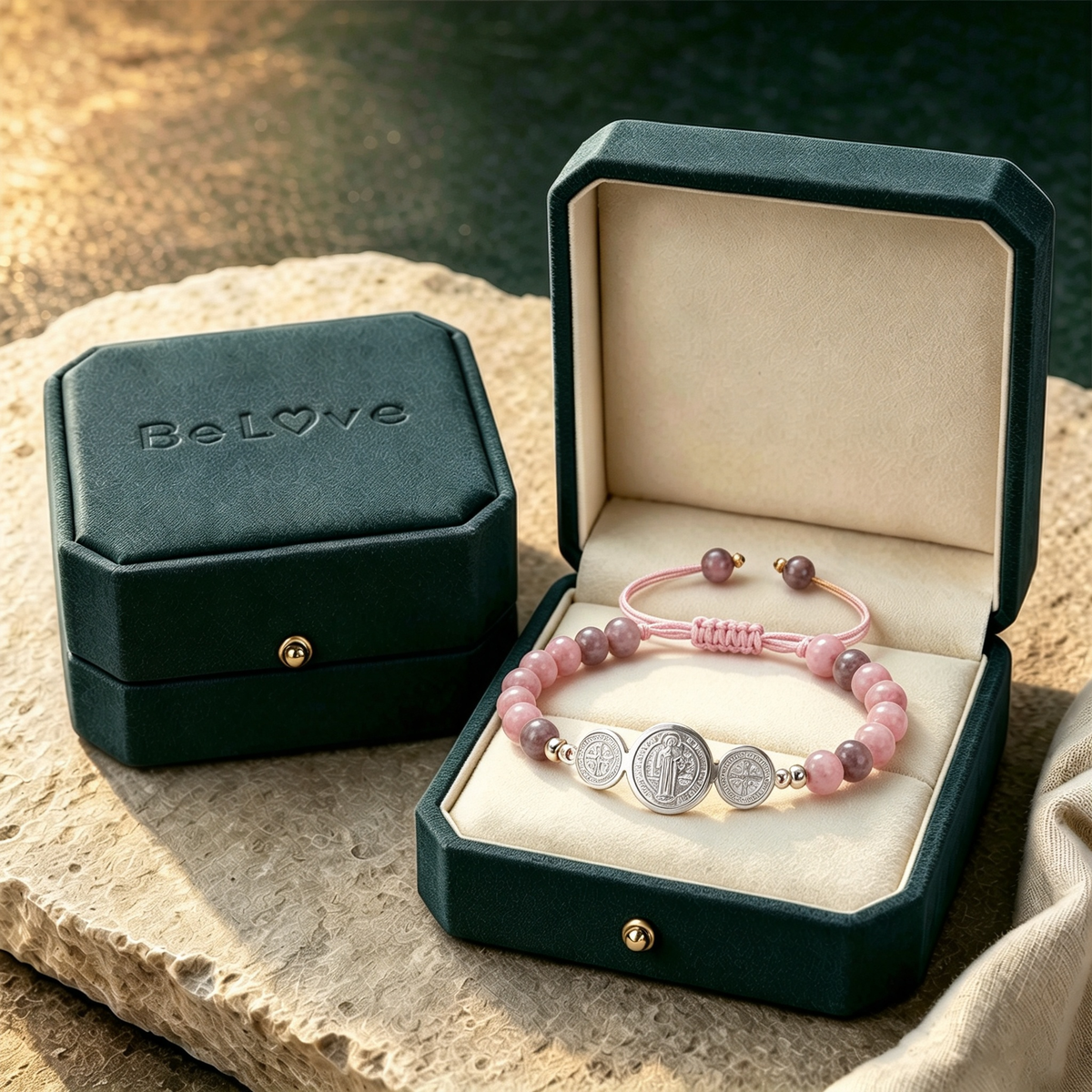 Strength & Faith Natural Stone Bracelet