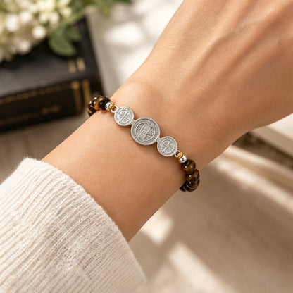 Strength & Faith Natural Stone Bracelet