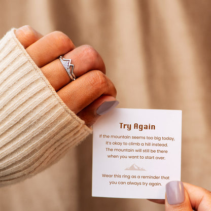 Try Again Pavé Mountain Ring