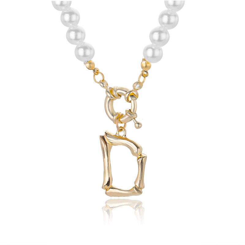 Personal Pearl Necklace Choker Alphabet A-Z