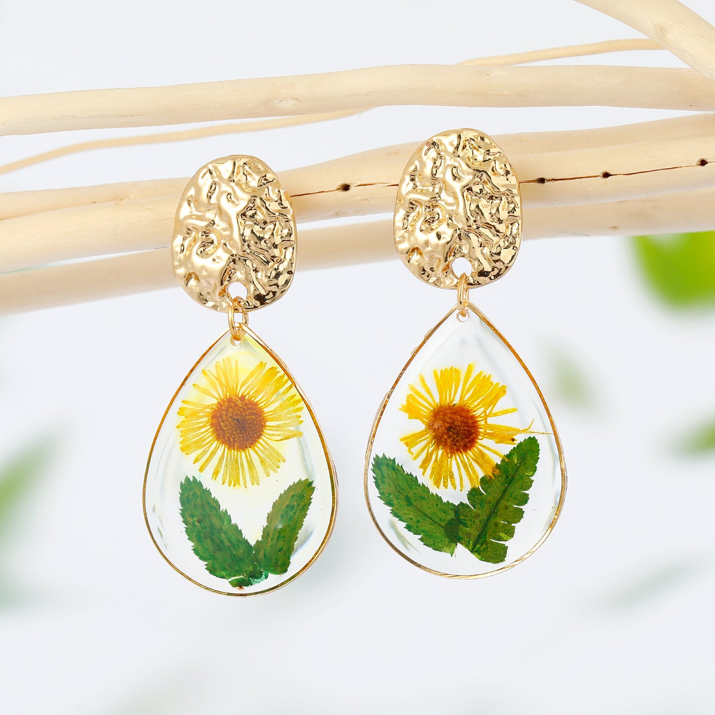 Water Drop Forget Me Not Flower Earrings