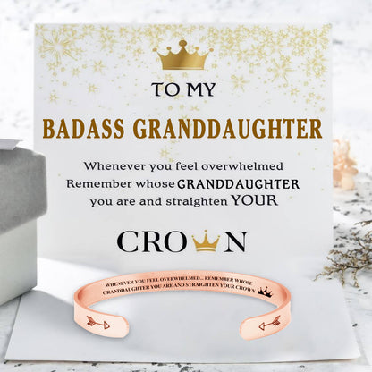 For Daughter - Whenever You Feel Overwhelmed...Crown Bracelet