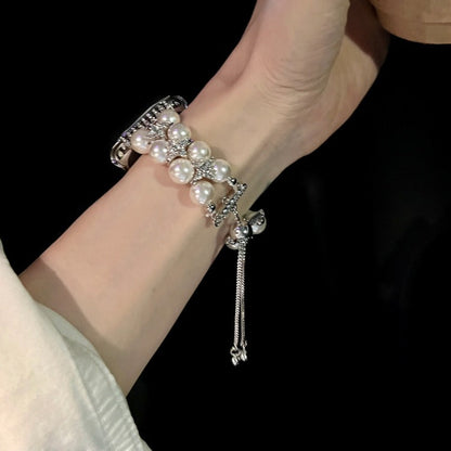 Rhinestones Pearl Bracelet With Rhinestones Case For Apple Watch