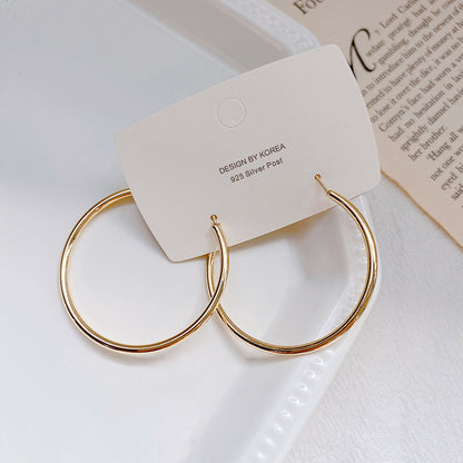 Plain Metal Hoop Earrings
