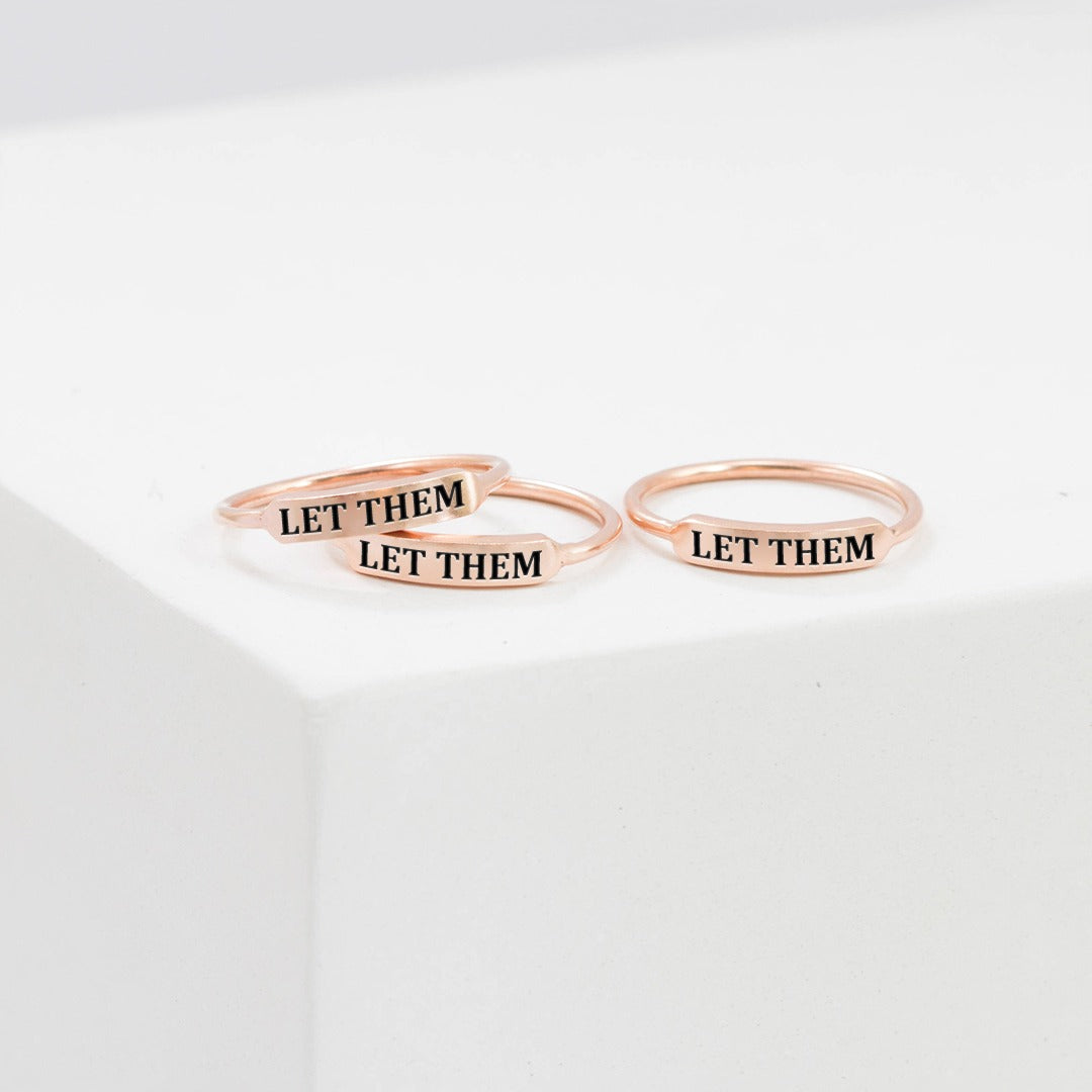 [IMMEDIATE 49% DISCOUNT🛒] - LET THEM DAINTY BAR RING 140 reviews