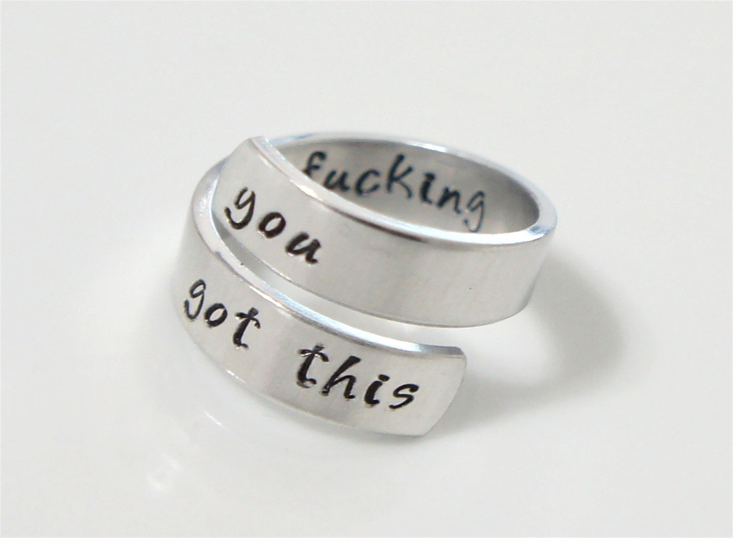 Interesting Inspirational Gift. Motivational Ring. Wrap Ring