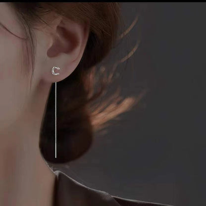 Fashion Shiny Alphabet Earrings