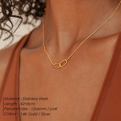 You Are Strong And Unbreakable Double Circle Necklace