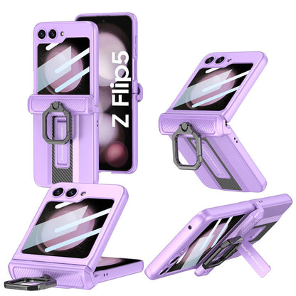 ARMOR CASE WITH RING HOLDER & MAGNETIC HINGE PROTECTIVE FOR SAMSUNG GALAXY Z FLIP 5