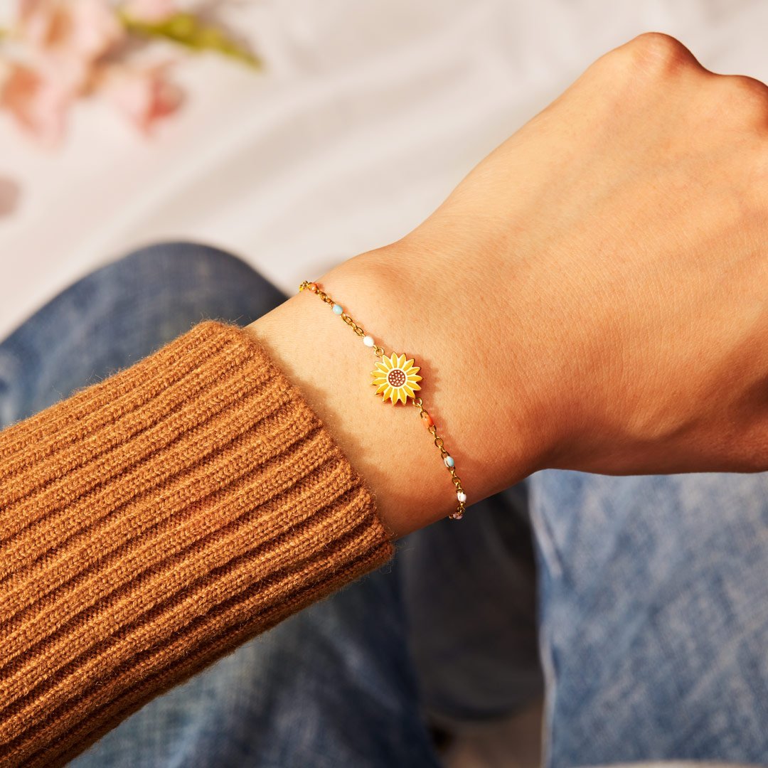 To My Daughter Sunflower Bracelet