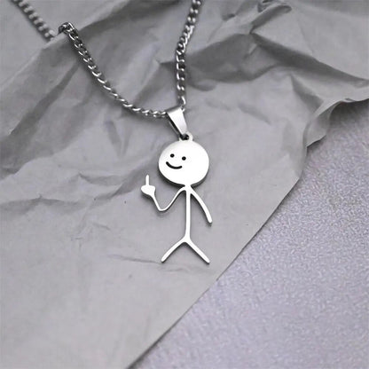 MIDDLE FINGER OR HALF LOVE NECKLACE