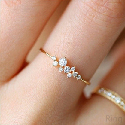 Floral Cluster Moissanite Ring
