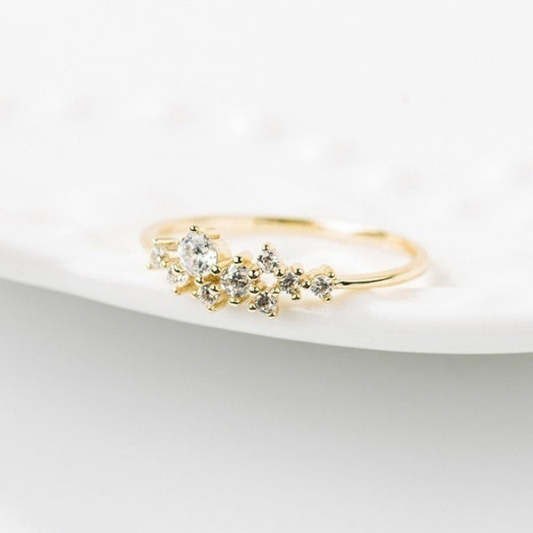Floral Cluster Moissanite Ring