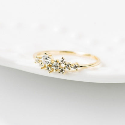Floral Cluster Moissanite Ring