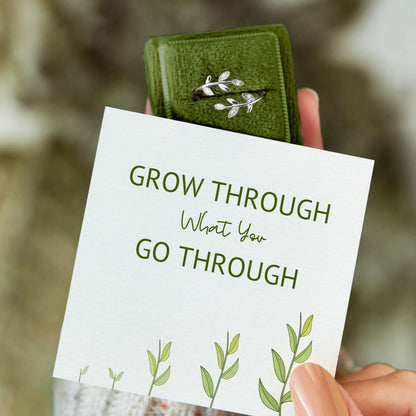 Grow Through What You Go Through Leaf Rings S925